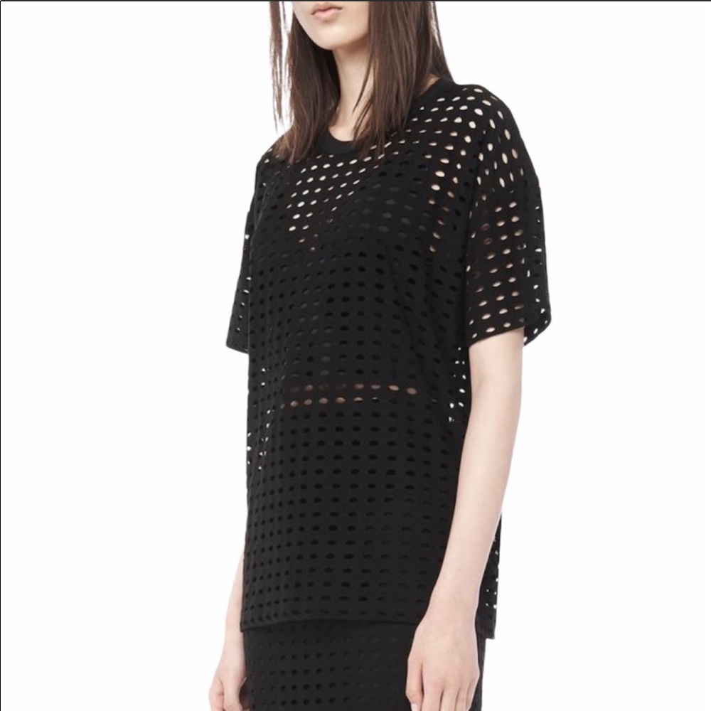 T by Alexander Wang Cut-out design Black T-shirt